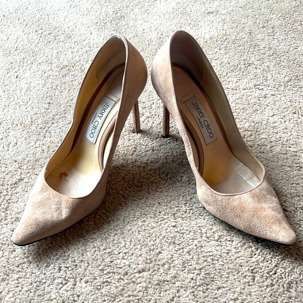 Jimmy Choo suede stilettos